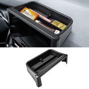 TACOBRO front view of dashboard organizer showing perfect dashboard alignment and tidy storage