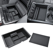 TACOBRO front view of assembled console organizer shows tidy storage benefit