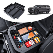 TACOBRO front view of console insert showing organized storage benefits