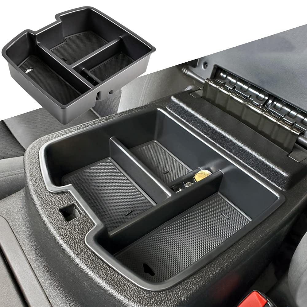 TACOBRO front view of console tray showing organized compartments and easy access