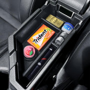TACOBRO front view of console tray showing neat compartments and quick organization
