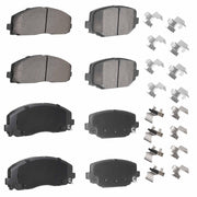 TadaMark front packaging showing full 8-piece brake pad kit and fit details
