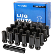 TAGMORE front view of 24-piece lug nut set showing full kit and key, clear identification benefit