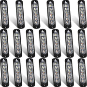 Tallew front view amber white strobe lights showing LED array and compact design for visibility