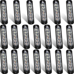 Tallew front view amber white strobe lights showing LED array and compact design for visibility