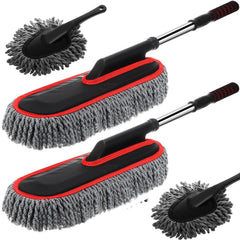 Tanlade front pack showing four gray dusters and red edges, great for quick cleaning