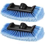 Tanlade brush heads front view showing blue heads and benefits of wide coverage