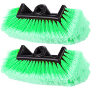 Tanlade front view showing two green 12-inch brush heads and benefits for fast cleaning