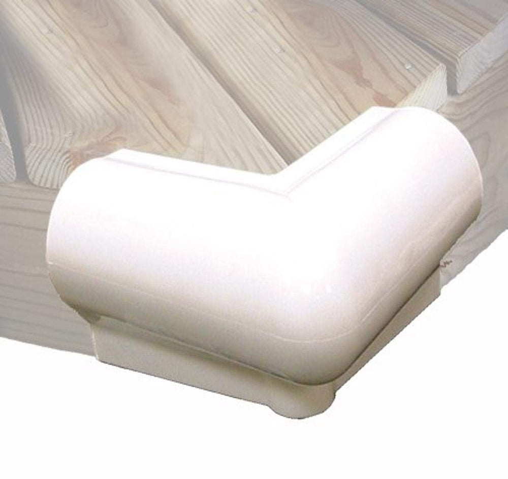 Taylor Made front view of white 6x6 corner bumper showing clean finished edge and protection