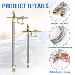 tchrules braided stainless hose close-up highlighting durable texture and kink resistance for long life