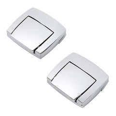 TCMI chrome latch closeup texture revealing polished surface benefit
