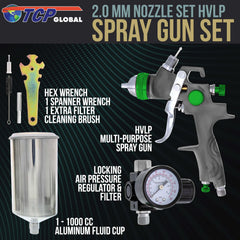 TCP Global close-up of 2.0mm nozzle and baffle head for consistent atomization
