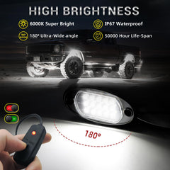 close-up of TDE Explorer.Lighting LED pod showing SMD chips and housing, highlights durable construction