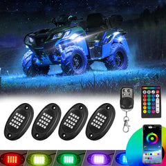 TDE Explorer.Lighting front view of four pods showing bright underglow benefit