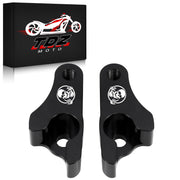 TDZ MOTO front view of lowering links kit showing black finish and included hardware benefits fitment
