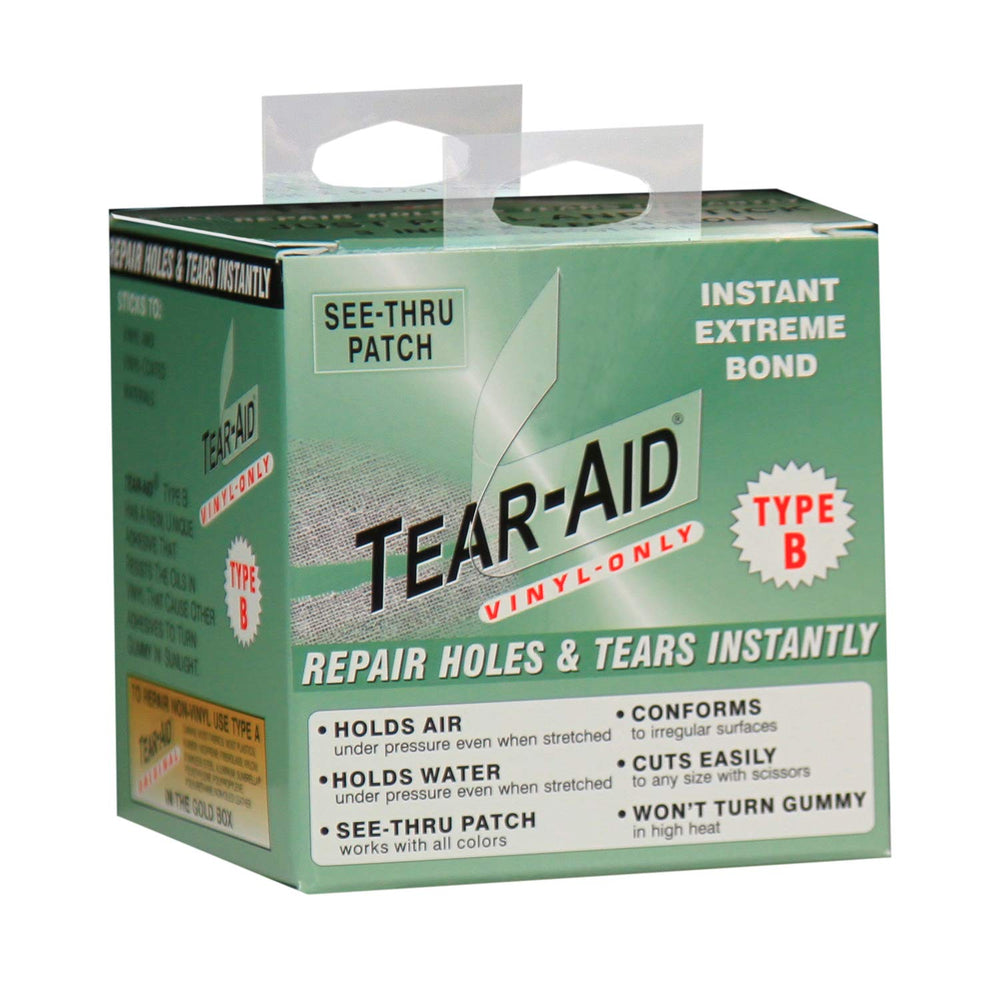 TEAR-AID Type B front packaging showing roll and box for quick identification and storage