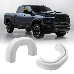 TECHPICCO front view of tow hook cover showing clean OEM-style finish and improved appearance