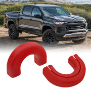 TECHPICCO front view red tow hook cover giving a streamlined look