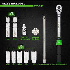 TecoTek sockets lined up displaying sizes and finishes for correct fit