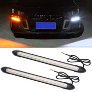 TEKSHINNY front view showing DRL strip installed and enhancing visibility