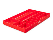 TEKTON front view of organizer tray showing ten compartments and low profile benefit