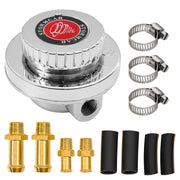 TEMSONE front view of adjustable fuel pressure regulator showing compact body and adjustment knob, ensures precise pressure control