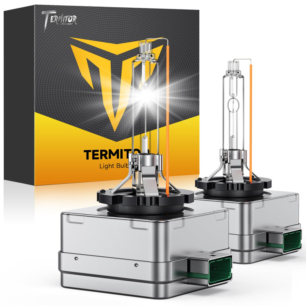 Termitor front packaging showing pair of D3S bulbs and benefits