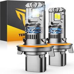 Termitor front-facing bulbs showing compact design and instant brightness benefit