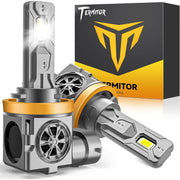 Termitor front view of H11 bulb showing compact plug-and-play design and bright benefit