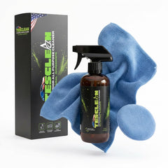 Tesclean front packaging kit showing contents and benefits