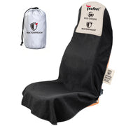 TESFEEL front view of seat cover showing fit and protection benefit