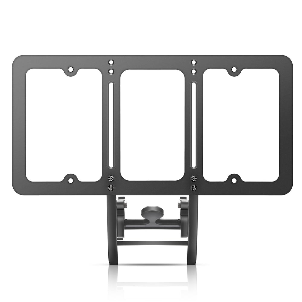 TesFram front view installed on Model 3 showing slim profile and neat appearance