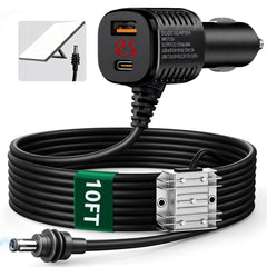 TESKKR adapter front view showing ports and benefit of compact design