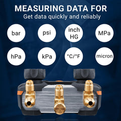 Testo branded wired temperature clamp close-up for precise contact readings