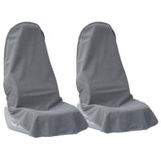Teuaktty front seat cover displayed on car seat protecting upholstery