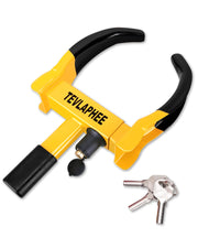 Tevlaphee front view lock on wheel showing strong deterrent