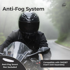 The Helmet Shop HJ-33 pre-installed anti-fog insert posts ready for use