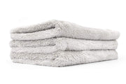 The Rag Company front pack of three Eagle Edgeless 500 towels showing product and branding
