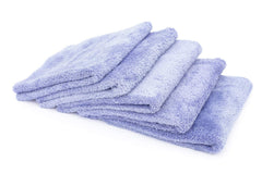 Close-up of split microfiber fibers on The Rag Company towel highlighting superior lift and polish