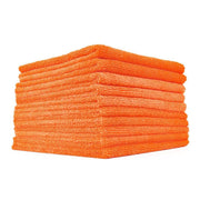 The Rag Company front pack of ten orange edgeless towels showing retail packaging and convenience