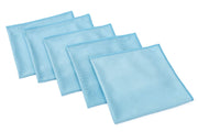 The Rag Company front packaging showing five light-blue towels and value pack benefit