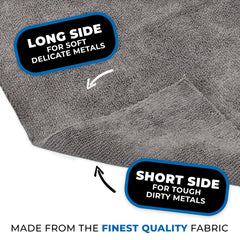The Rag Company Miner close-up of microfiber fibers showing dense pile for superior pickup