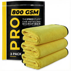 THEPROSTUFF front pack showing three folded towels and product branding benefit: clear identification