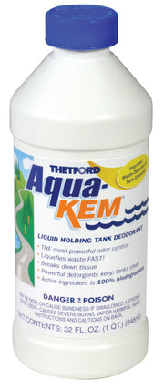 Thetford Aqua-KEM front label showing product and benefits