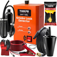THIKPO front view of smoke machine showing controls and carry handle, easy portability