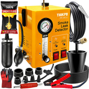 THIKPO smoke machine front view showing durable metal body and ports for quick setup