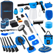 THINKWORK foam gun front view showing ergonomic handle and spray control benefit