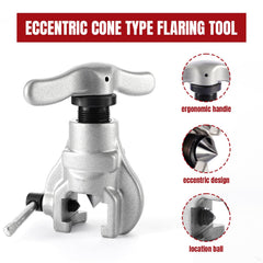 Thorstone flaring cone closeup with hardened tip for consistent 45° flare shaping