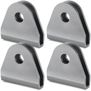 Threlaco front view of four double shear tabs showing robust weld-ready design and fit