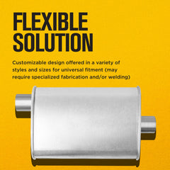 Expandable turbo bushing detail on Thrush Turbo muffler, showing adjustable fitment benefit